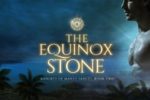 The Equinox Stone by Bryn Donovan. Shirtless man, beach with palm trees, twelve pointed star. #best BBW romance #romance with a plus size heroine #romance books with bisexual heroes #best paranormal romance 2020 #bisexual main characters #amnesia romance #best paranormal romance series 2020