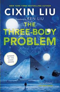 cover of THE THREE-BODY PROBLEM by Cixin Liu #awesome books to read #books set in foreign countries #global reading challenge #read around the world #world reading challenge