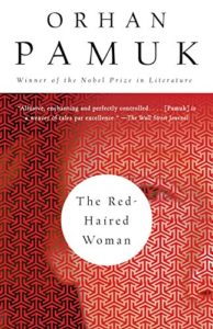 cover of the book THE RED-HAIRED WOMAN, featuring a close-up of a woman's face #awesome books to read #books set in foreign countries #global reading challenge #read around the world #world reading challenge