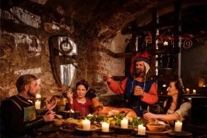 medieval nobility at a feast