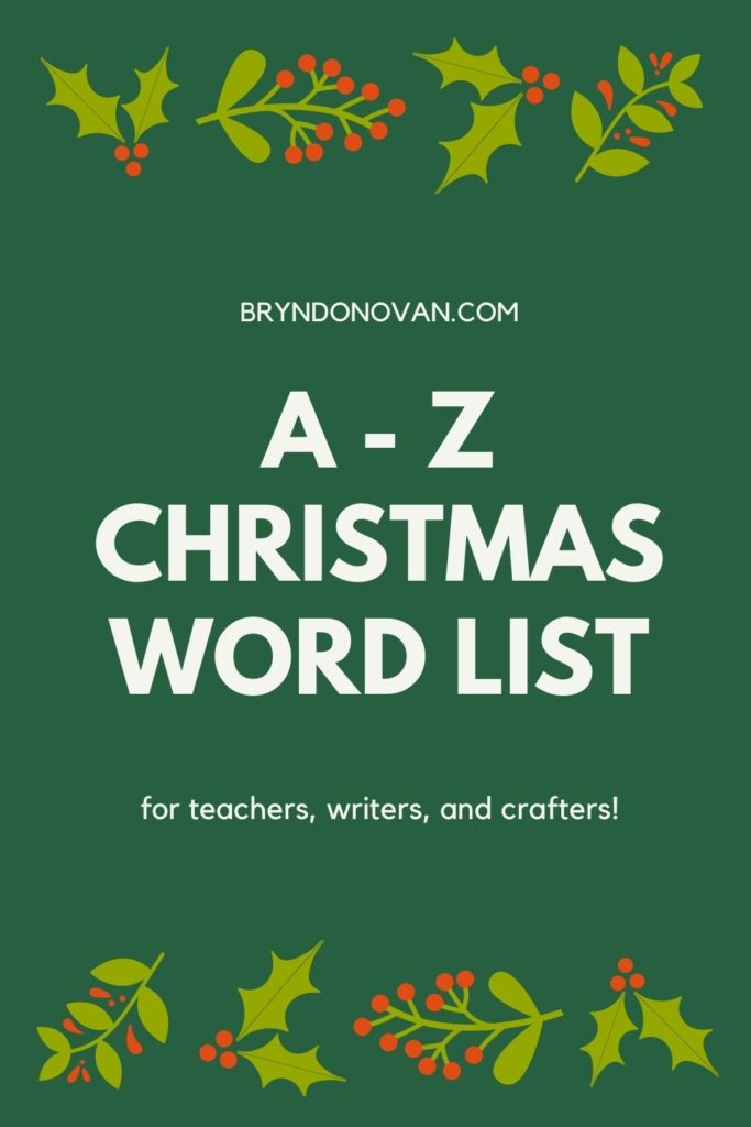Christmas Holiday Word List