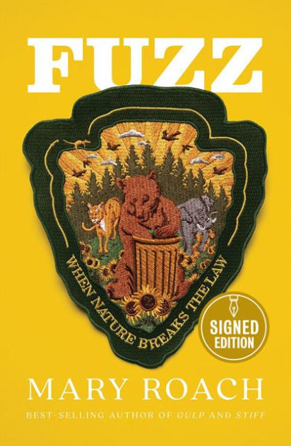 bear ransacking trash can on cover of Fuzz by Mary Roach