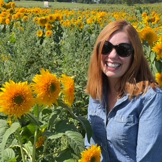 Bryn Donovan and sunflowers