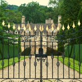 gate to grand English manor