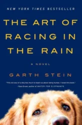 THE ART OF RACING IN THE RAIN by Garth Stein; a heartwarming story told from a dog's point of view