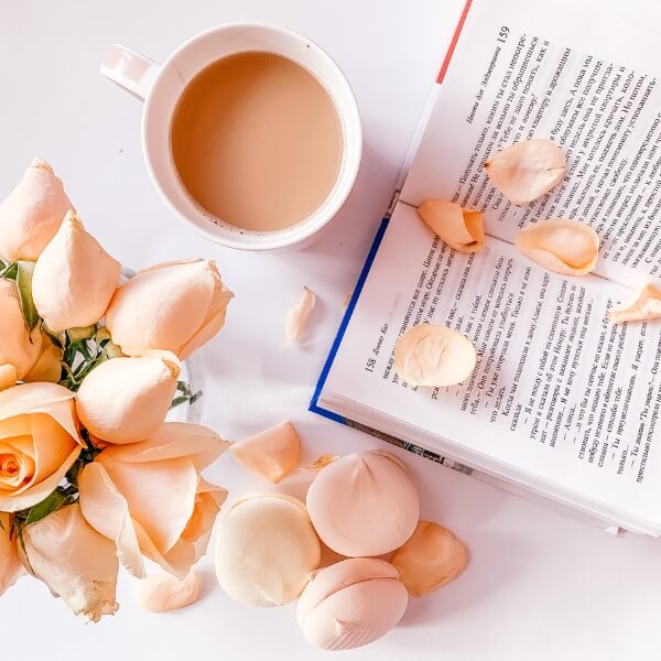 book, roses, sweets, coffee - romance publishers 2024