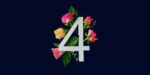 numeral 4 surrounded by flowers - signs you might be an enneagram type 4