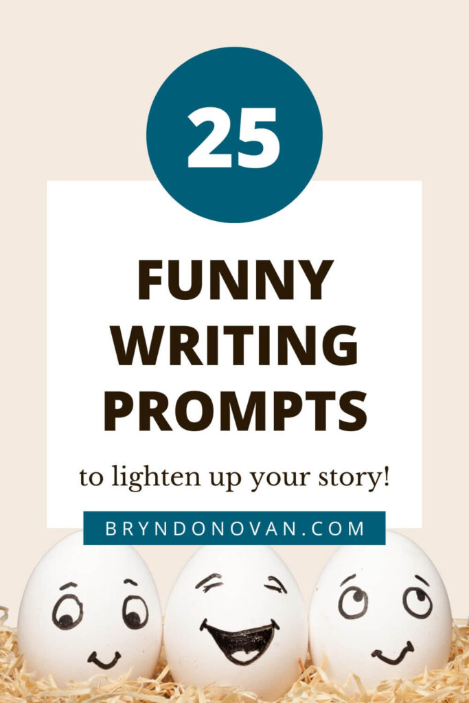 25 funny writing prompts and comedy situations! image eggs with drawn-on laughing and smiling faces