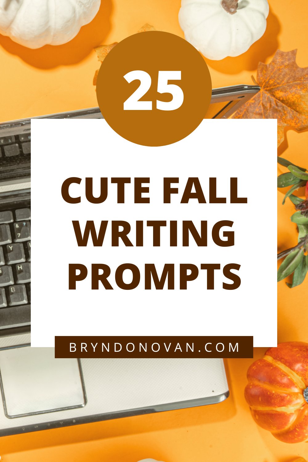 25 cute fall writing prompts Pinterest graphic