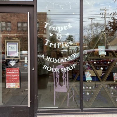 storefront for Tropes & Trifles Bookstore, Minneapolis, MN