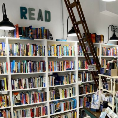 interior, Reads by the River bookstore